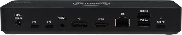 Alt view image 3 of 5 - VisionTek VT2900 USB-C KVM Docking Station - 1x DP, 1x HDMI, 3X USB-A, 2X USB-C 5Gbps, Audio, Ethernet, 1 Host -100W Power for Windows/MacOS/ChromeOS