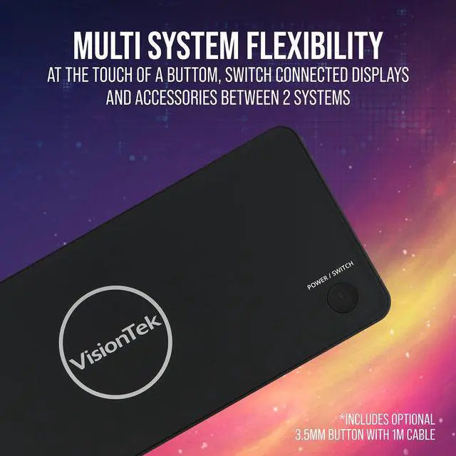 Alt view image 4 of 5 - VisionTek VT2900 USB-C KVM Docking Station - 1x DP, 1x HDMI, 3X USB-A, 2X USB-C 5Gbps, Audio, Ethernet, 1 Host -100W Power for Windows/MacOS/ChromeOS