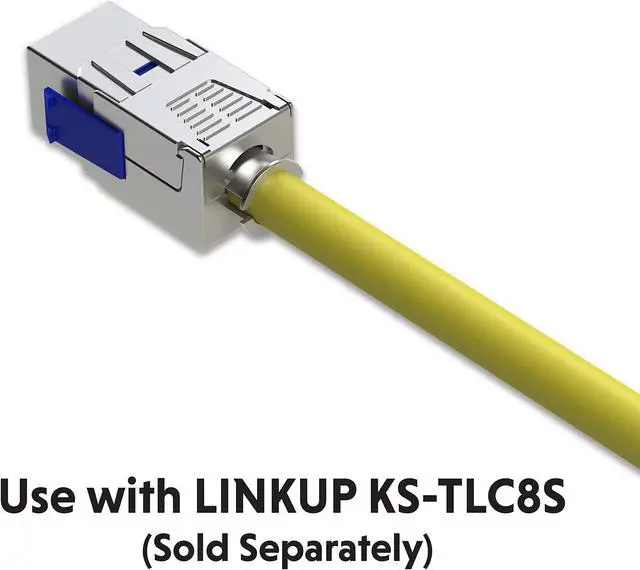 Alt view image 4 of 5 - LINKUP - Cat8 Ethernet Cable S/FTP 22AWG Screened Solid Cable | 2000MHz (2GHz) up to 40Gbps | Future 5th-Gen Ethernet LAN Network 40G Structure Wires |Yellow| 50 Meter Bulk (Termination Required)