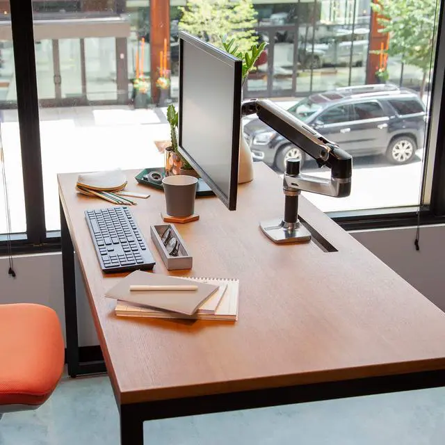 Alt view image 2 of 5 - Ergotron  LX Monitor Arm, Single Monitor Desk Mount  fits Flat Curved Ultrawide Computer Monitors up to 34 Inches, 7 to 25 lbs, VESA 75x75mm or 100x100mm  Polished Aluminum