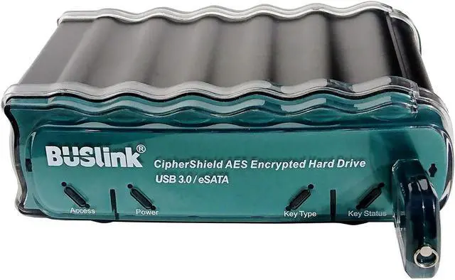Alt view image 2 of 4 - BUSlink CipherShield 5TB USB 3.0 AES 256-bit Encryption External Drive USB Bus Powered