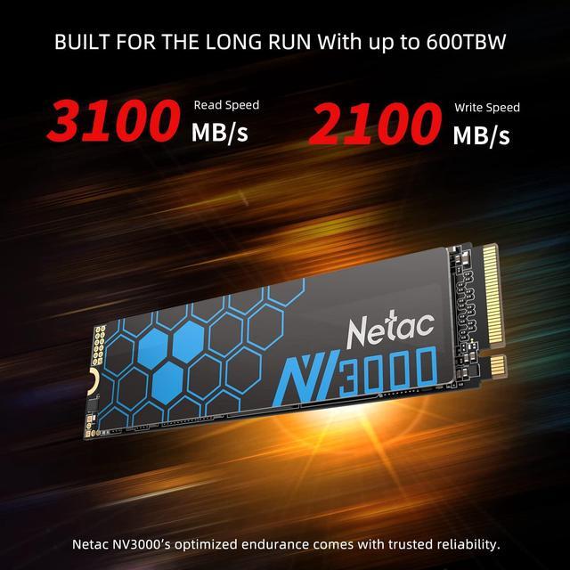 Alt view image 2 of 5 - Netac 2TB NVMe SSD PCIe 3.0 M.2 2280mm Internal Solid State Drive up to 3100MB/S High Performance for PC Notebook, NV3000