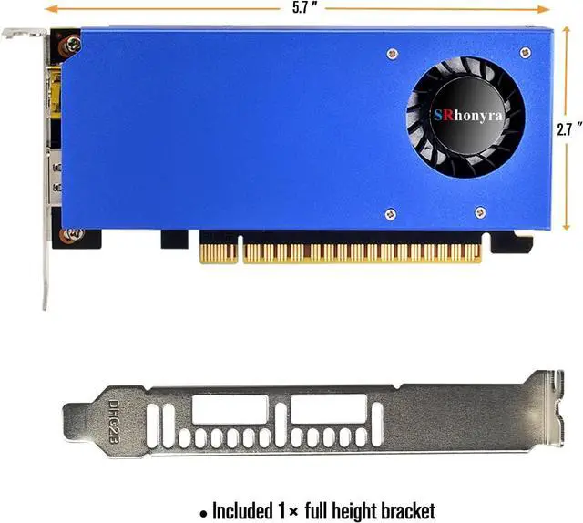 Alt view image 4 of 5 - SRhonyra GTX 1050 Ti 4GB Low Profile Video Card GDDR5 Dual Monitor Display Graphics Card 128 Bit HDMI and DisplayPort Displays PCIe 3.0 x16 Bus Powered Support HDCP 2.2