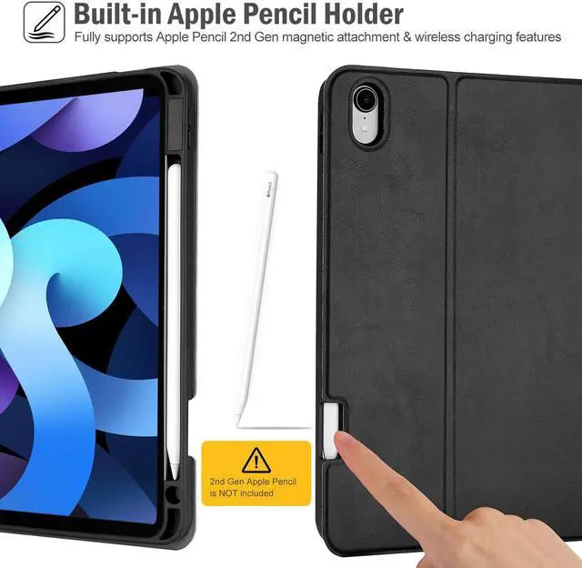 Alt view image 3 of 5 - ProCase Keyboard Case for iPad Air 11-inch (M3/M2) 2025/2024 / iPad Air 5/4 10.9" 2022 2020 Case with Magnetically Detachable Wireless Keyboard -Black