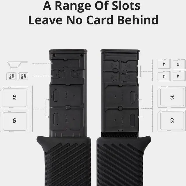 Alt view image 4 of 5 - PGYTECH CreateMate High-Speed SD Card Reader USB 3.1 Type-C SD/TF Card Carrying Case Holder for Cameras, Smartphones, Drones, Action Cameras (Black, for SD/Micro SD)