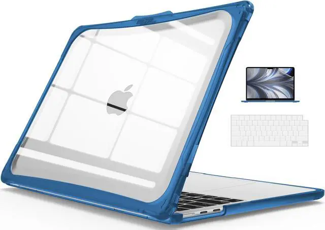 Main image of IBENZER Hexpact Compatible with 2025 2024 2023 2022 MacBook Air 13 inch Case M4 A3240 M3 A3113 M2 A2681, Heavy Duty Case & KeyboardCover & ScreenFilm for Mac Air 13.6, Navy Blue, HPE-KK-NVBL+2
