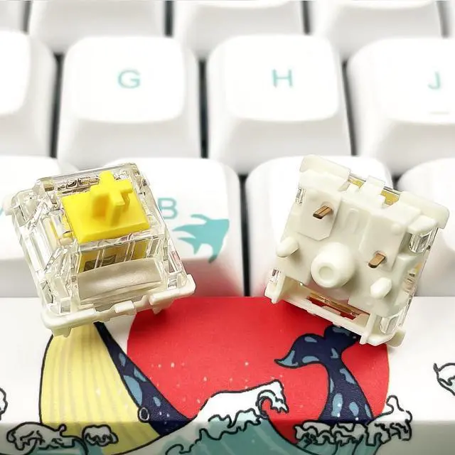 Alt view image 5 of 5 - DRAOZA Gateron G Yellow Pro 3.0 Switches,5-Pin Pre Lubed RGB SMD Linear Switches for MX Gaming Mechanical Keyboard (G Pro 3.0,Yellow,108PCS)