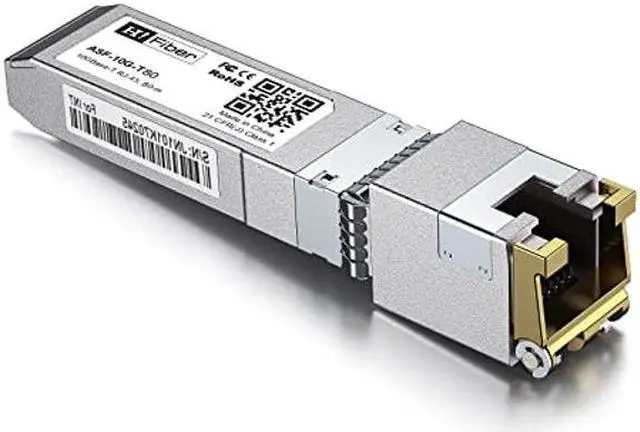 Alt view image 4 of 5 - 4 Pack 10Gb SFP+ to RJ45 Module, 80 Meter, 10Gbase-T Ethernet SFP+ Copper Transceiver for Cisco, Meraki, MikroTik, Ubiquiti, Unifi, Netgear, D-Link and More, Cat6a/Cat7/Cat8