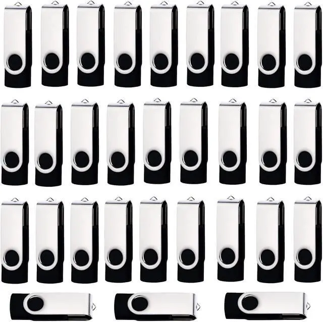 Main image of 32GB Flash Drive 100 Pack Bulk and Wholesale USB Flash Drives 32GB Black Twister USB Flash Drive Pen Drive 32GB Thumb Drive USB Memory Stick lcwamy USB (Black, No Logo)