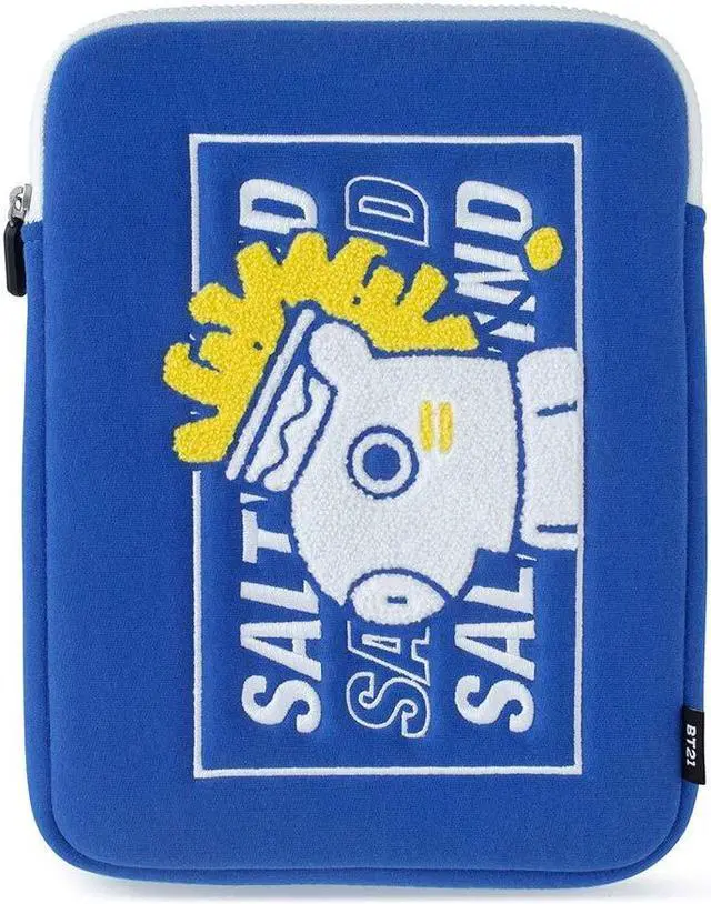 Main image of BT21 Bite Collection MANG Character Tablet Sleeve Bag Case Cover, Compatible with 10 Inch iPad Air, iPad Pro, Galaxy Tab, Blue