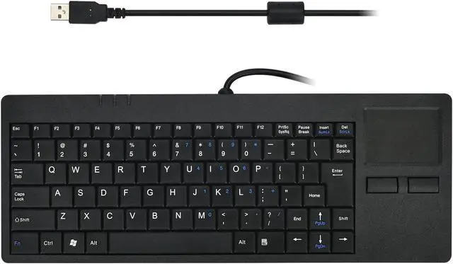 Alt view image 2 of 5 - MCSaite Wired Silm Keyboard with Touchpad - Portable Scissors Foot Structure - USB Port with 1 Hubs Fit with Professional or Industrial Use for Computer Laptop Mac Notebook
