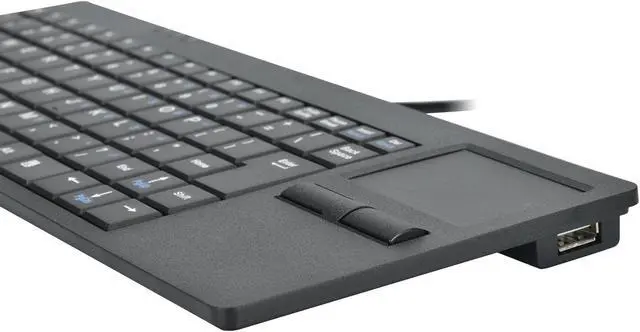 Alt view image 5 of 5 - MCSaite Wired Silm Keyboard with Touchpad - Portable Scissors Foot Structure - USB Port with 1 Hubs Fit with Professional or Industrial Use for Computer Laptop Mac Notebook