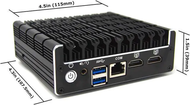 Alt view image 4 of 5 - Protectli Vault FW2B - 2 Port, Firewall Micro Appliance/Mini PC - Intel Dual Core, AES-NI, 4GB RAM, 32GB mSATA SSD