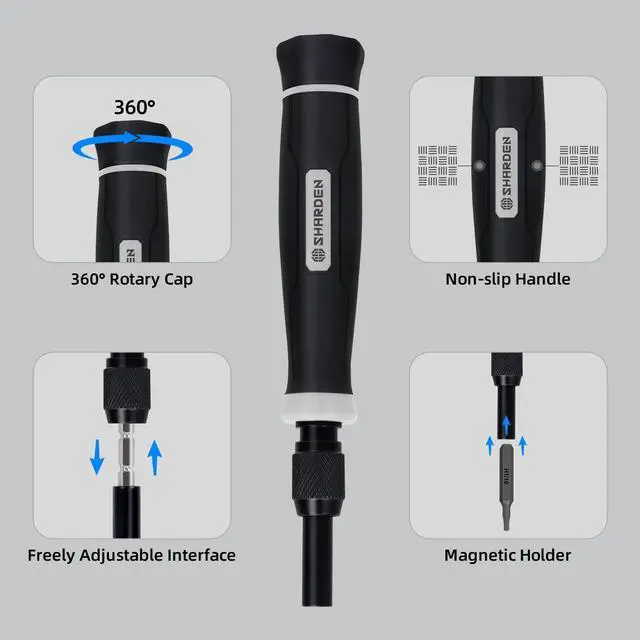 Alt view image 4 of 5 - SHARDEN 153 in 1 Precision Screwdriver Set Computer Tool Kit, Laptop Screwdriver Kit Magnetic Electronic Screwdriver Set for PC, iPhone, Phone, PS5, PS4, Jewelry, Tablet, RC, Xbox Controller Repair