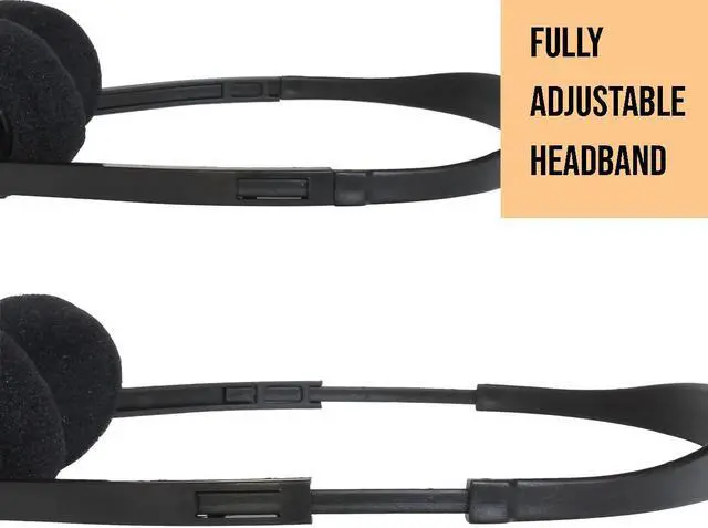 Alt view image 4 of 5 - Soundnetic SN06 Bulk Headphones 100 Pack  Disposable Stereo Limited Use Headphones, Black  Affordable for Schools, Testing, Libraries