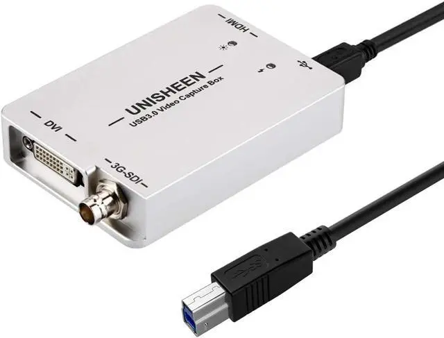 Main image of UNISHEEN USB 3.0 Capture HDMI Video Card, Broadcast Live Stream and Record, HDMI to USB Dongle Full HD 1080P Live Streaming Video Game Grabber Converter