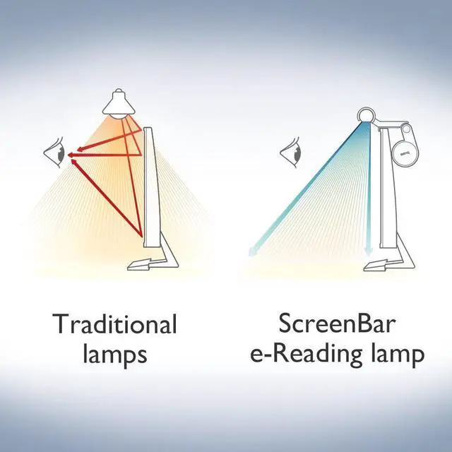 Alt view image 5 of 5 - BenQ ScreenBar e-Reading LED Task Lamp with Auto-Dimming and Hue Adjustment Features, Matte Black USB Powered Office Lamp (ScreenBar_Black)
