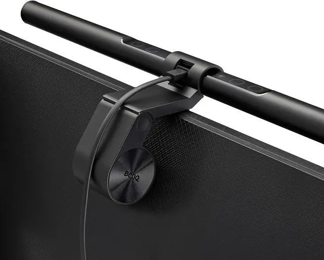 Alt view image 3 of 5 - BenQ ScreenBar e-Reading LED Task Lamp with Auto-Dimming and Hue Adjustment Features, Matte Black USB Powered Office Lamp (ScreenBar_Black)
