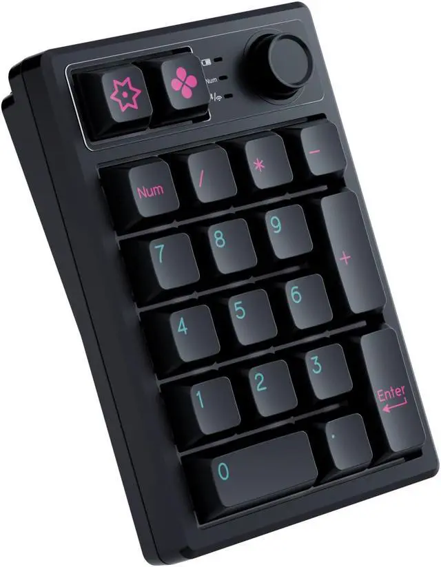 Main image of KEYCOOL K19 Wireless Numeric Keyboard, Mechanical Number Keypad Hot-swappable Bluetooth Numpad 5.0/2.4GHz, RGB Multi-Function Knob Numerical Keyboard for Laptop Mac Win iOS Android