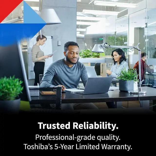 Alt view image 5 of 5 - Toshiba N300 PRO 20TB Large-Sized Business NAS (up to 24 Bays) 3.5-Inch Internal Hard Drive - Up to 300 TB/Year Workload Rate CMR SATA 6 Gb/s 7200 RPM 512 MB Cache - HDWG62AXZSTB