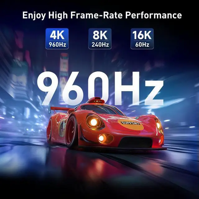 Alt view image 3 of 5 - Cable Matters 80Gbps USB C to DisplayPort 2.1 Adapter, 16K@60hz, 8K@240hz, 4K@960Hz and HDR Support - Thunderbolt 5/4, USB4 Compatible with VR Headset, MacBook Pro, iPad Pro, XPS, Surface Pro