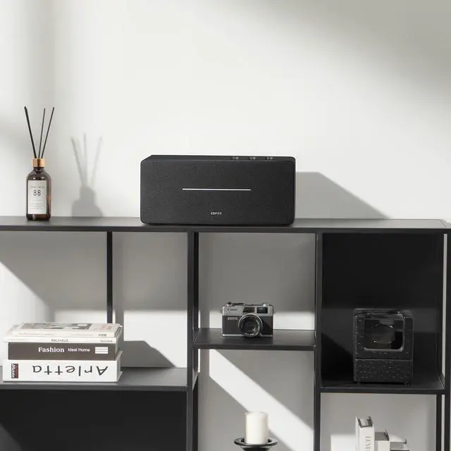 Alt view image 5 of 5 - Edifier D12 Integrated Desktop Computer Speakers with Bluetooth 5.0, Wireless Stereo Tabletop Speaker 70 Watts RMS with Subwoofer Line Out, RCA, Aux Input for PC Monitor Laptop -Black