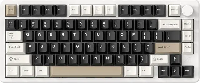 Main image of FELICON x Attack Shark X86 75% Aluminum CNC Wireless Mechanical Gaming Keyboard with Volume Knob,82 Key Gasket Hot Swappable RGB Custom Keyboard with 5-Layer Padding, BT/2.4GHz/USB-C-Milk White