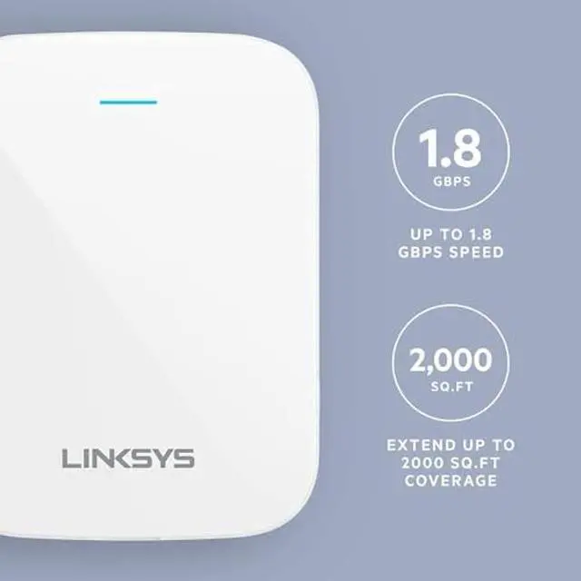 Alt view image 2 of 5 - Linksys WiFi 6 Wireless Range Extender | 1.8 Gbps Speed | 2,000 Sq. FT Coverage | RE7350-AMZ | 2024 Release