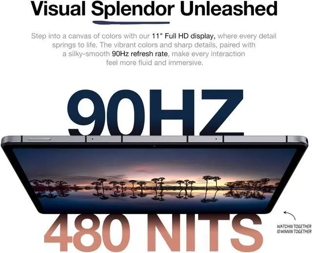 Alt view image 2 of 5 - AGM Tablet, 11" Android Tablet with MTK G99, 16GB 256GB 2TB TF, 90Hz FHD IPS Touchscreen Widevine L1, 12H Battery, 5G WiFi, BT 5.0, Dual Camera, Tablets 2025