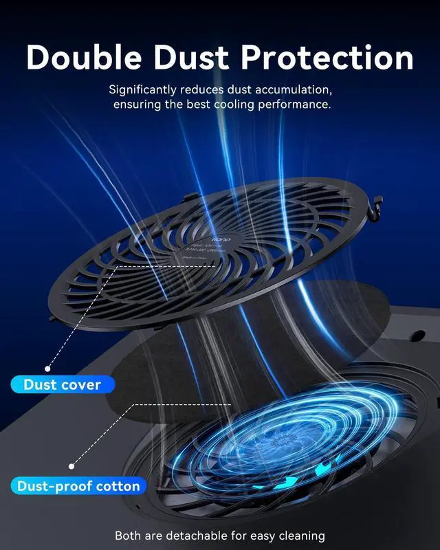 Alt view image 3 of 4 - V13 Laptop Cooling Pad with Dust-Proof Cotton