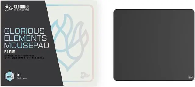Alt view image 5 of 5 - Glorious Elements Gaming Mousepad - Extra Large Mouse Pad XL - Foam Core Hybrid Cloth - Gaming Desk Pad 15"x17" (FIRE)