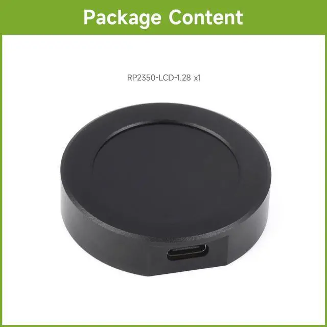 Alt view image 2 of 5 - Waveshare RP2350 MCU Board, with 1.28inch Round LCD, Dual-core & Dual-Architecture Design, 240×240 Pixels, 65K Color, IPS Panel, with CNC Metal Case,no Touch
