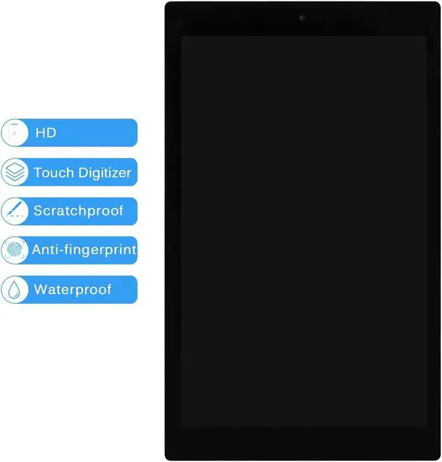 Alt view image 2 of 5 - Screen Replacement for Amazon Fire HD 10 HD10 2019 9th Gen M2V3R5 LCD Display Touch Screen Digitizer Assembly Matrrix Full Glass Panel Lens Kits with Free Repair Tools (Black)