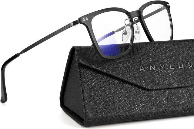 Main image of ANYLUV Mens Blue-Light-Glasses Blue-Light-Blocking Glasses: Lightweight Carbon Fibre Blue Light Glasses Men for Gaming Gift