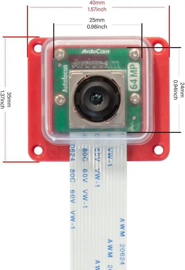 Alt view image 3 of 5 - Arducam OwlSight for Raspberry Pi Camera, 1/1.32" 64MP Pi Camera for Pi5, Pi4B, 3/3B+, and so on, High Resolution Auto Focus Camera Module, Support Libcamera Natively, with ABS Case