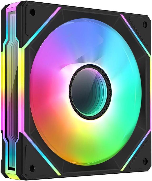 Alt view image 2 of 5 - Cooler Power 120mm Black Mirror RGB Fans, Premium PC Fans, High Airflow, Ultra-Quiet Speed Control (PWM), Universal RGB SYNC(Aura, Fusion, Mystic) (Black, 3 Pack)