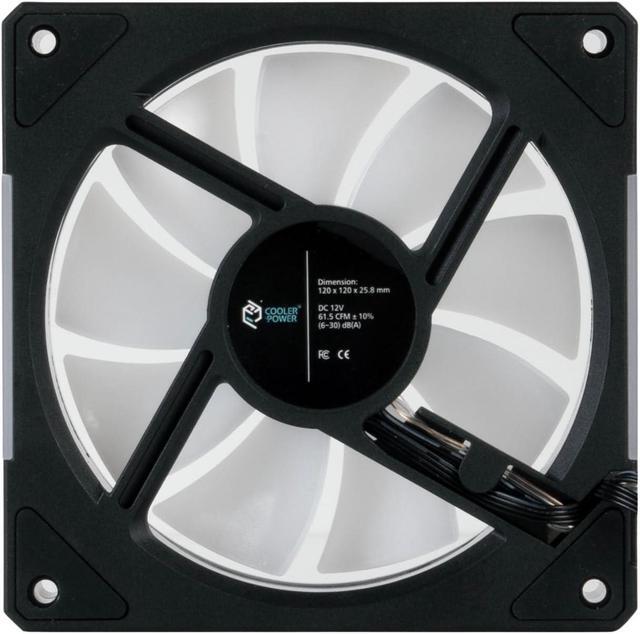 Alt view image 5 of 5 - Cooler Power 120mm Black Mirror RGB Fans, Premium PC Fans, High Airflow, Ultra-Quiet Speed Control (PWM), Universal RGB SYNC(Aura, Fusion, Mystic) (Black, 3 Pack)