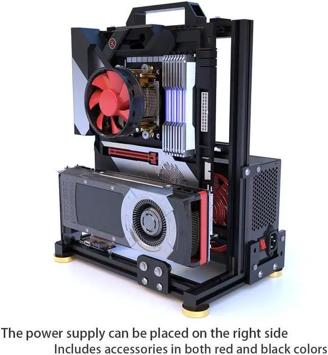 Alt view image 2 of 5 - DIY Aluminium Pc Open Case Computer Chassis Test Bench Support Water Cooling Support Server Chassis Support Itx Matx ATX Eatx (3.ATX)