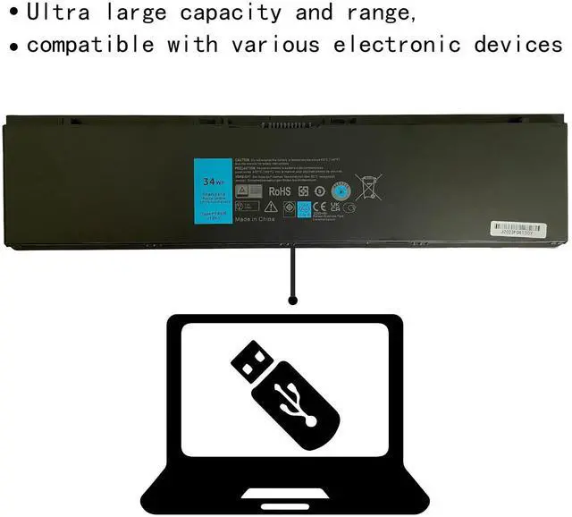 Alt view image 3 of 5 - PFXCR F38HT G0G2M T19VW 3RNFD V8XN3 34GKR HJ8KP NCVF0 451-BBFT 451-BBFV 451-BBFY Laptop Battery Replacement for Dell Latitude E7420 E7440 E7450 Ultrabook 7000 Series(11.1V 34Wh)