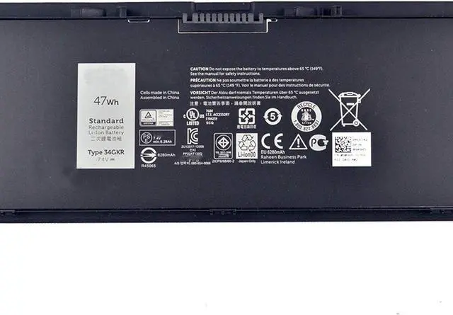 Alt view image 2 of 5 - 3RNFD 34GKR G0G2M PFXCR 0G95J5 F38HT V8XN3 909H5 G95J5 0909H5 T19VW 5K1GW 451-BBFT Laptop Battery Replacement for Dell Latitude E7440 E7450 E7420 7440 7450 E225846 14 7000 Series Ultrabook(7.4V 47Wh)