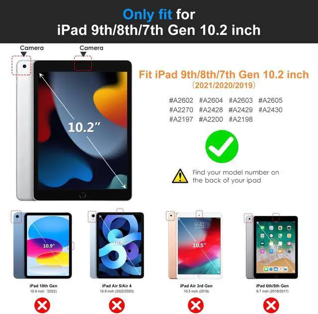 Alt view image 2 of 5 - DTTO for iPad 9th/8th/7th Generation 10.2 Inch Case 2021/2020/2019 with Keyboard, 7 Colors Backlit Wireless Detachable Keyboard Premium Leather Folio Cover with Pencil Holder & Pocket, Black