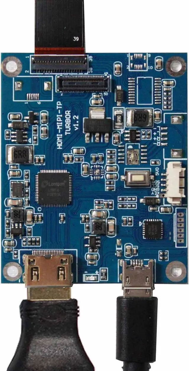 Alt view image 4 of 5 - FanyiTek 3.4 inch 800x800 IPS MIPI 330nit Round LCD Screen and 39 pins Controller Board,Micro USB Power Port