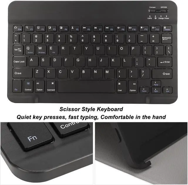Alt view image 3 of 5 - Keyboard Leather Case for TECLAST T40 Pro, Portable Slim Folio Keyboard Case with Bluetooth Detachable Keyboard for T40 Pro Tablet 10.4 inch