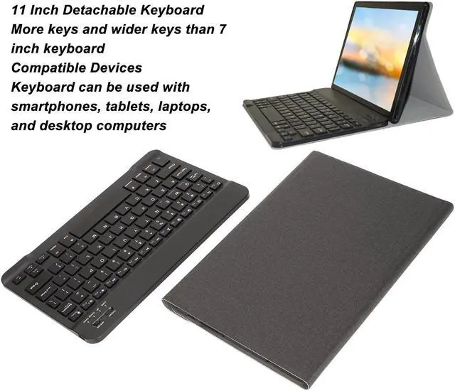 Alt view image 2 of 5 - Keyboard Leather Case for TECLAST T40 Pro, Portable Slim Folio Keyboard Case with Bluetooth Detachable Keyboard for T40 Pro Tablet 10.4 inch