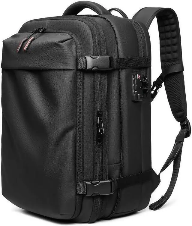 Main image of Men Travel Backpack vacuum compression Laptop Backpack Large Capacity Backpack 17 inch Extended Hiking Business backpack (black)