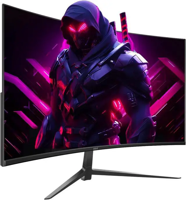 Alt view image 2 of 5 - ZZA 27" Curved Gaming Monitor, Support 240HzUp to 280Hz, FHD 1920x1080, Three Narrow bezels,Computer Monitor FreeSync Premium - Ultimate Gaming Experience