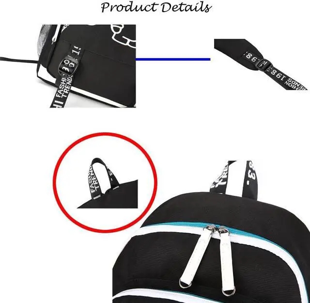 Alt view image 5 of 5 - KARFRI Soccer Player 7 Multifunction Sport Backpack Travel Laptop Football Fans Bag for Men Women (Blue lines - 2)