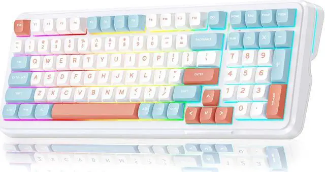 Main image of MCHOSE K99 98% Wireless Mechanical Keyboard, Tri-Mode Connection, Compact Gaming Keyboard with Six-Layer Padding Gasket, RGB Backlit,Hot Swappable Custom Keyboard for Mac/PC
