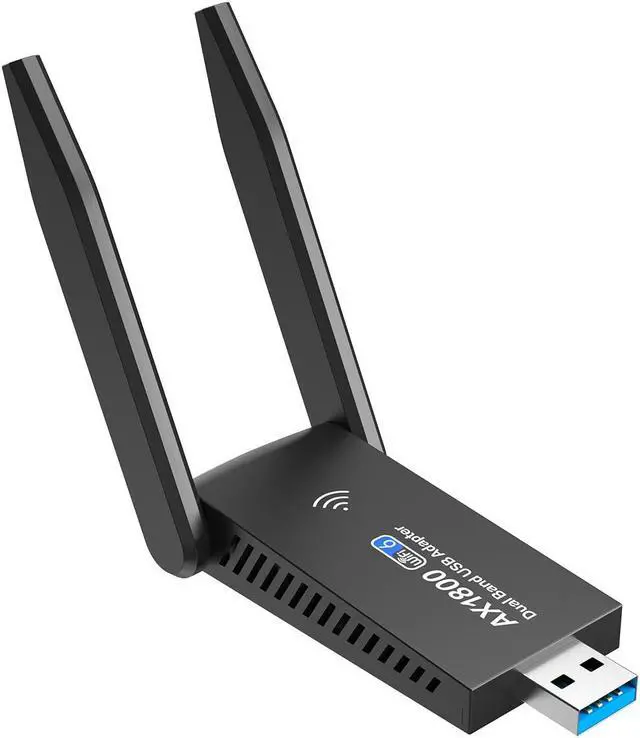 Main image of USB Wireless WiFi 6 Adapter for Desktop - 802.11ax 1800Mbps PC WiFi Adapter for Desktop, 5Ghz 2.4Ghz WiFi Adapter for Desktop PC USB Network Adapter for PC for Windows10/11