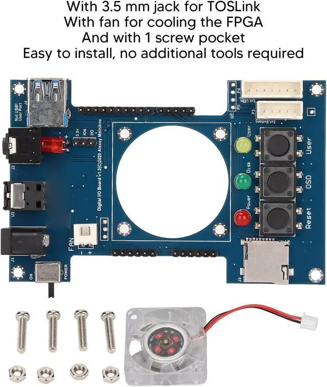 Alt view image 4 of 5 - Digital IO Board,Professional Manual Soldering V1.2 for Mister FPGA 7 USB Port IO Board for Terasic Nano Accessories